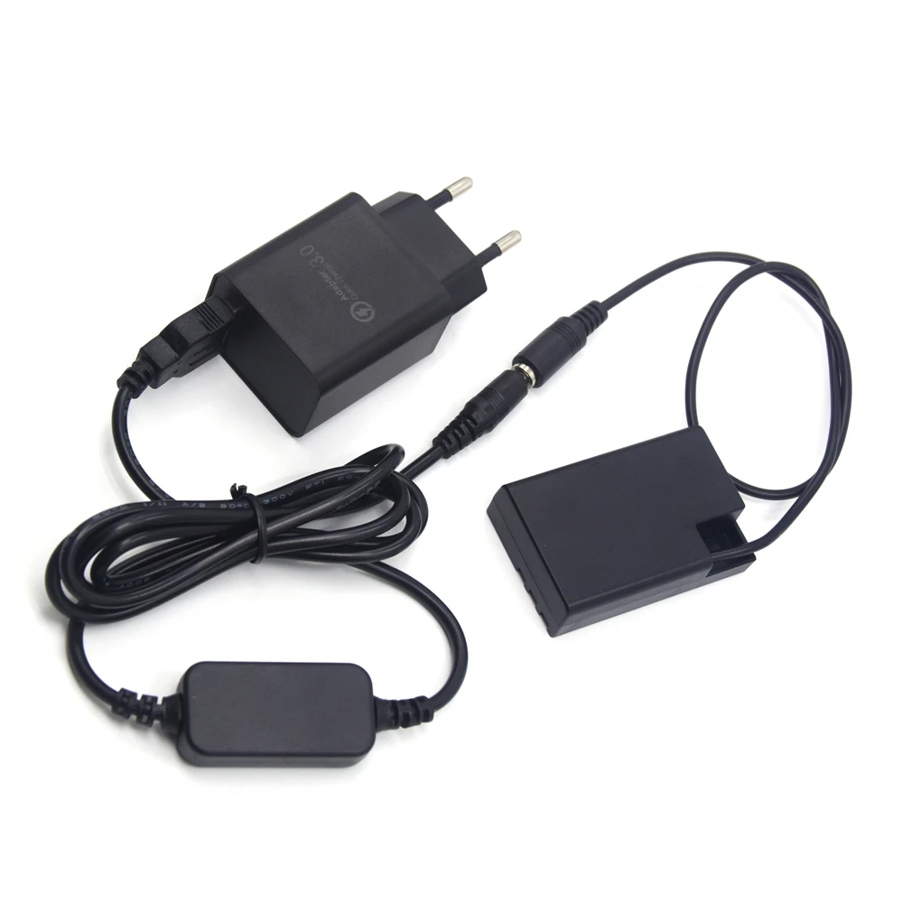 QC3.0 USB Charger + USB Power Adapter Cable  + D-LI109 Dummy Battery D-DC128 DC Coupler for Pentax K-70 K-50 K-30 K-R K-2 K-S1 K