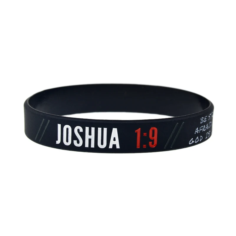 50 Pcs JOSHUA ROMANS Philippians JOHN Silicone Wristband Christian Bible Verse Bracelet