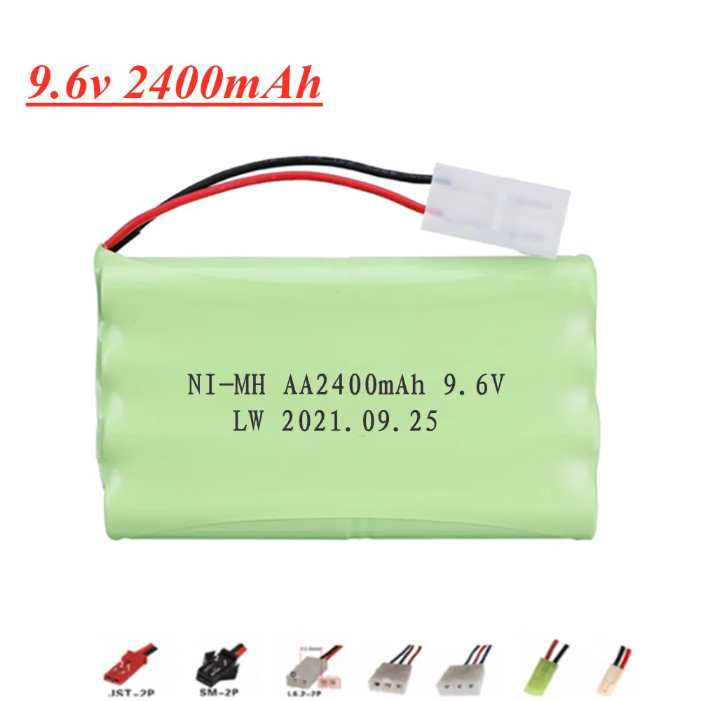 9.4v 2400mAh NIMH Battery For RC Toys Cars Boats Robots Tanks Gun Ni-MH AA 700mAh 9.6v Rechargeable Battery Pack