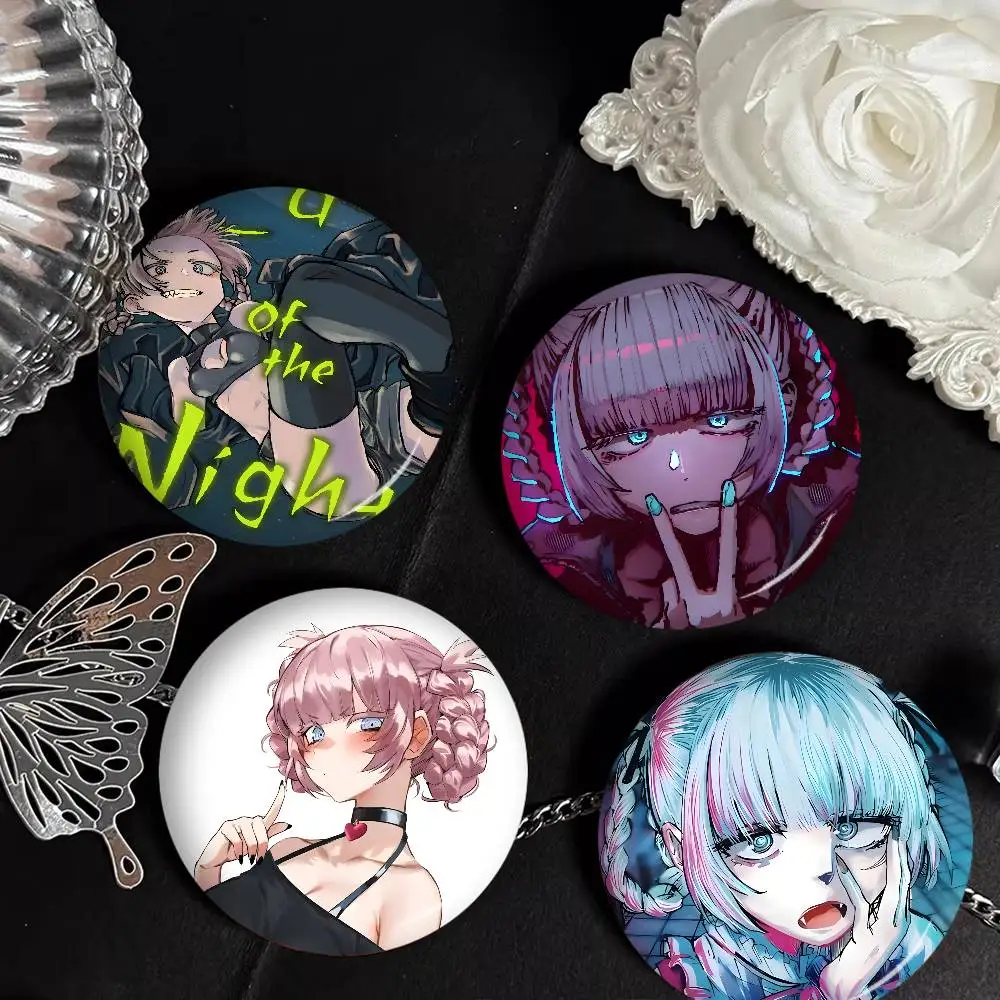 Romance Anime C-Call O-Of T-The N-NightS 32/44/58mm Round Cartoon Brooches Handmade Pins for Backpack Jewelry Accessories Gifts