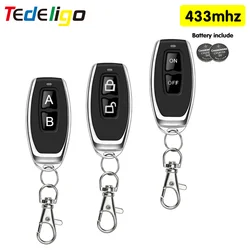 433MHz Wireless RF Remote Control On Off Button Controller Universal Transmitter No Clone For Garage Gate Door Bulb Lamp Key Fob