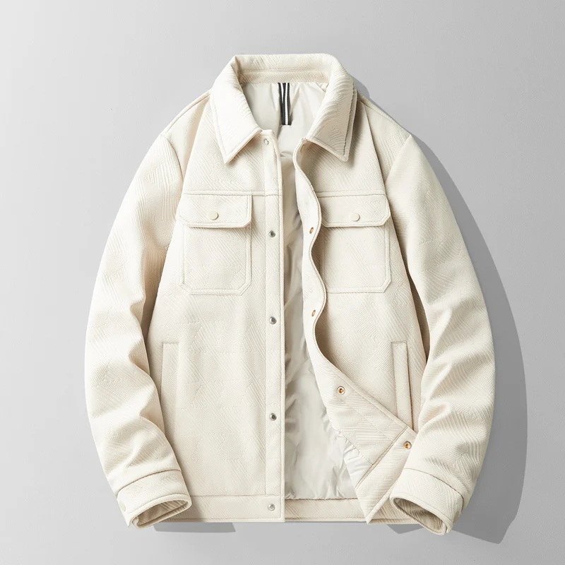 

Cycling Jacket Fashionable Thickened Lapel Winter Duck Down Mountaineering Cotton-padded Jacket Men's Winter Light Down Jacket