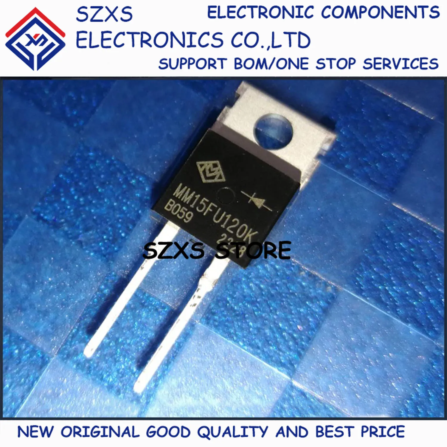 

New Original 10Pcs MM15FU120K TO-220 1200V 15A Fast Recovery Diode In Stock Electronic Components Good Quality