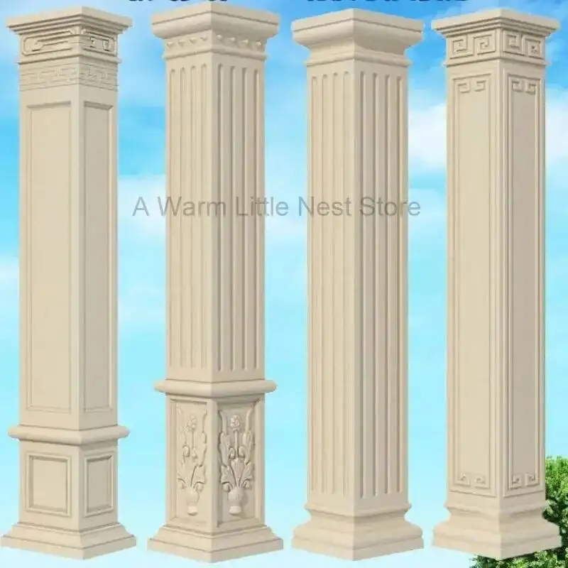 

Декоративные элементы для наружных стен вилл в скандинавском стиле: утолщенные квадратные колонны из АБС-пластика, формы для римских колонн, формы для квадратных колонн для ворот из цемента, декор для строительства M