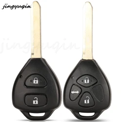 jingyuqin 2/3 Buttons Remote Car Key Shell For Toyota Crown Camry Corolla Reiz RAV4 Avalon Venza Matrix Auto Fob Toy47 Blade