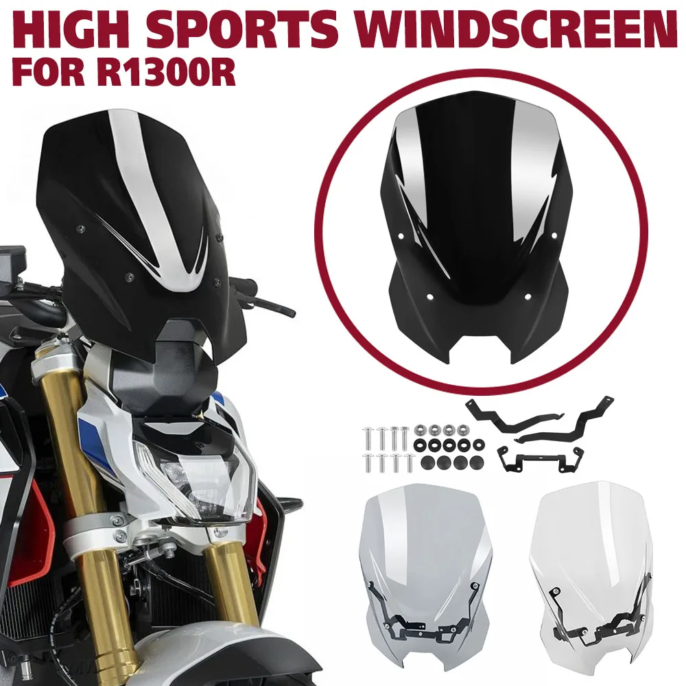 R1300 R Front Tall Windscreen Sports Windshield Visor For BMW R1300R 2025-2026 Wind Air Fairing Deflector Motorcycle Accessories