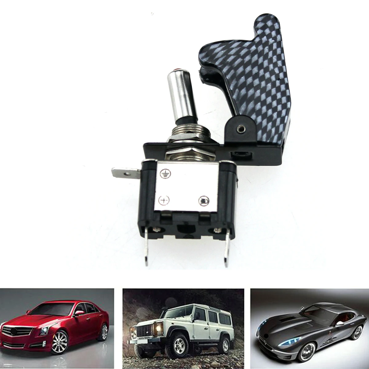 

12V 20A Toggle Switch LED Illuminated Button Cover for Car Race Ship Yacht Small Durable Easy Install Night Visible