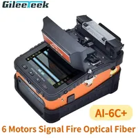 AI-6C+ Optical Fiber Fusion Splicer Signal Fire Six Motors FTTH Fiber Optic Splicing Machine 8S Splicing Time 18s Fast Heating