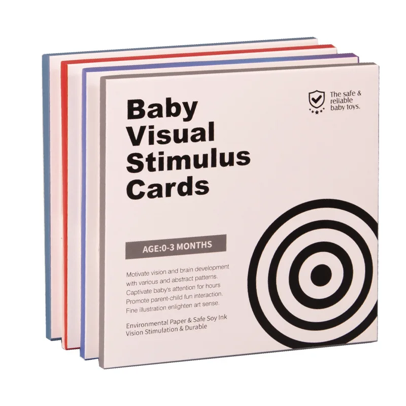 Montessori Baby Visual Stimulation Card Toy Black and White Flash Cards High Contrast Visual Stimulation Learning Toys for Baby