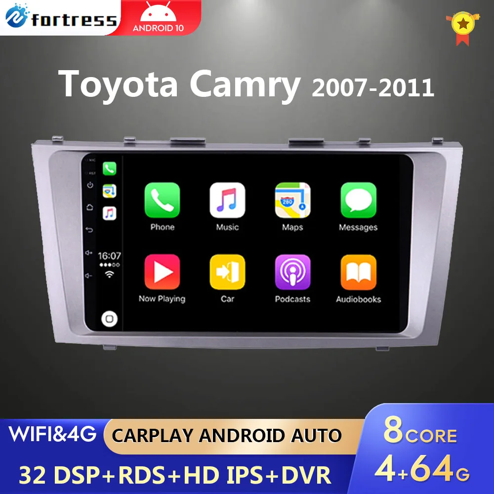 

9" 4G+WiFi Android 10.0 Car Radio Multimedia Video Player For Toyota Camry 7 XV 40 50 2006-2011 Navigation GPS Head Unit