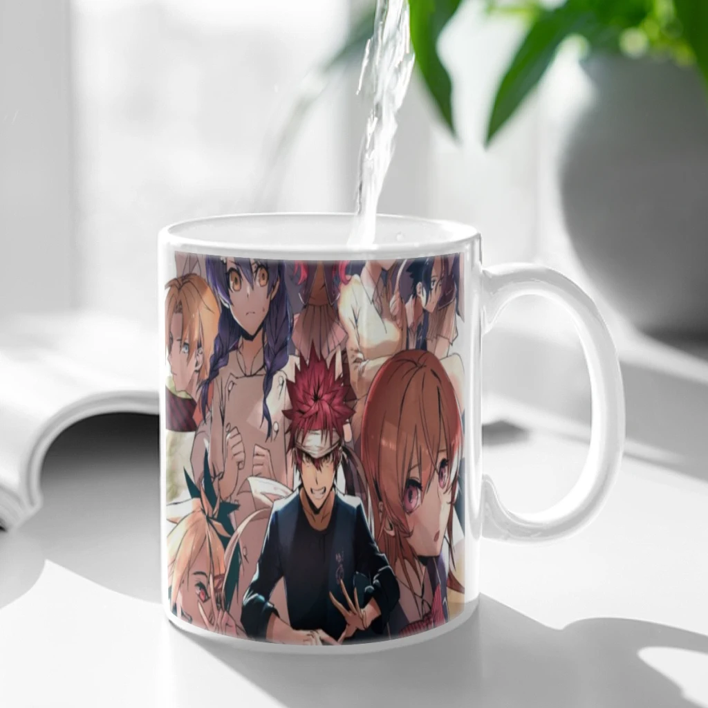 

Anime Food Wars! Ceramic Mugs Coffee Cups Milk Tea Cup ins Oatmeal Breakfast Mug Drinkware Kitchen