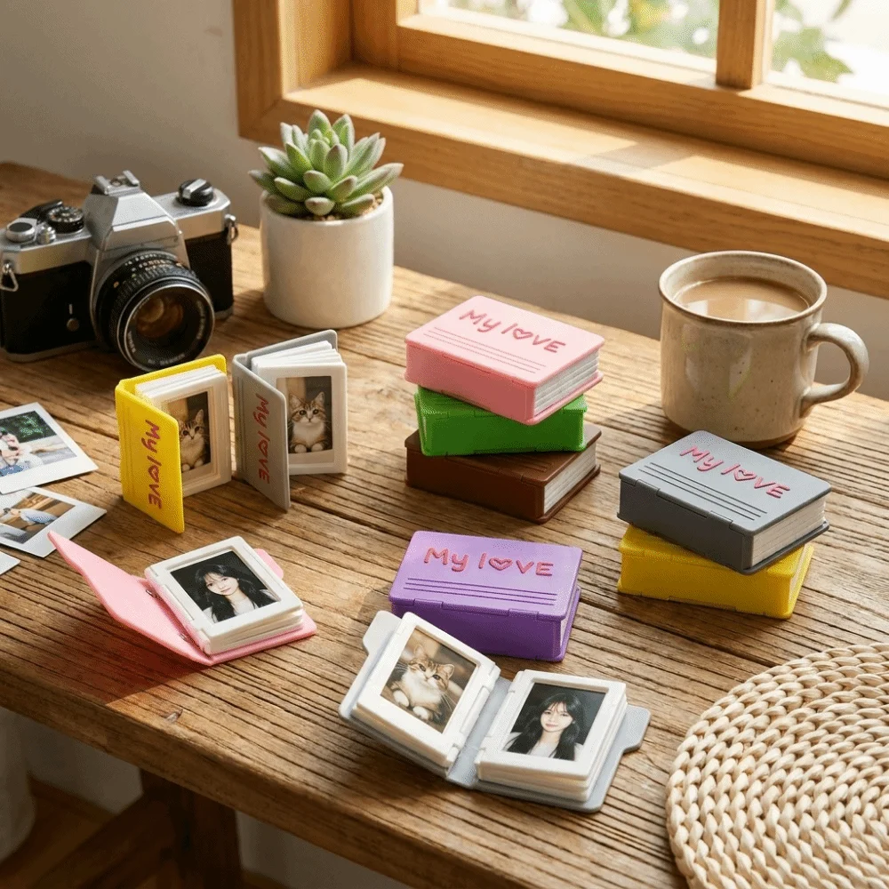 DIY Creative Folding Album Foldable DIY Accordion Photo Album Open Folder Album 2x3 Photocard Holder Open Folder
