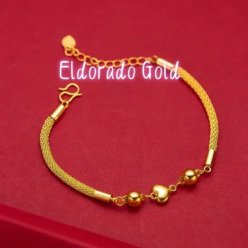 Eldorado Gold 9999 real gold 24K yellow gold Ladies bracelet love all-match