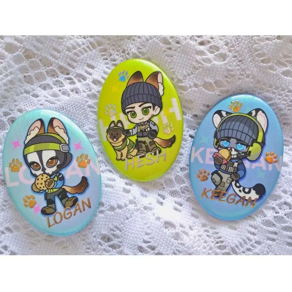 「コール オブ デューティ」グッズ: キーガン ローガン バー バッジ、ブリキ ブローチ、バックパック ペンダント、ミレー