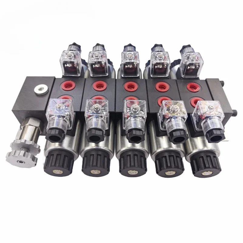 High quality sectional hydraulic directional control valve with joysticks applied