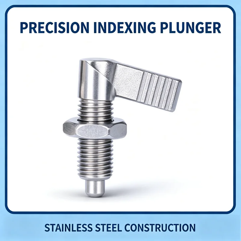 L-Type Lever Indexing Plunger Spring Loaded Lock Pin Quick Release Positioning Bolt with Nut  M10 M12  Stainless Steel