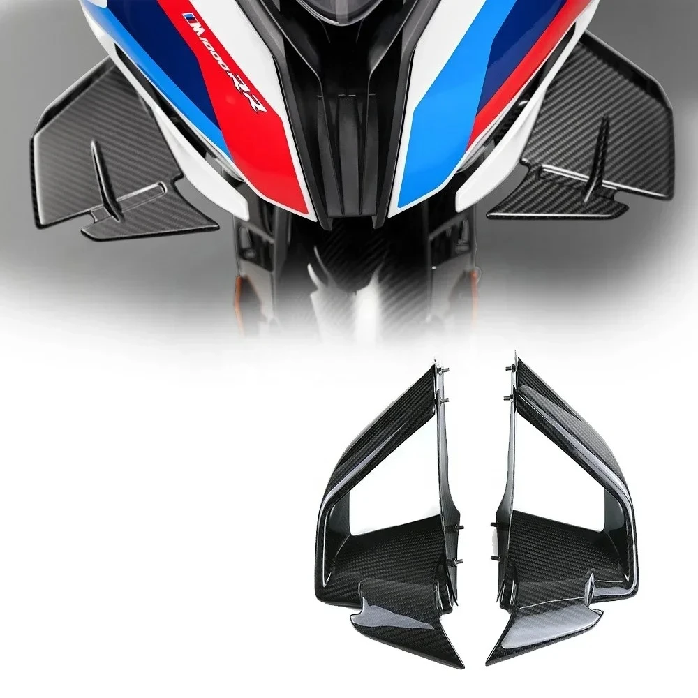Full 3K Carbon Fiber Wing Motorcycle Body Parts Fairings Kit Side Winglet Winglets For S1000RR 2019 M1000RR 2020 2021 2022