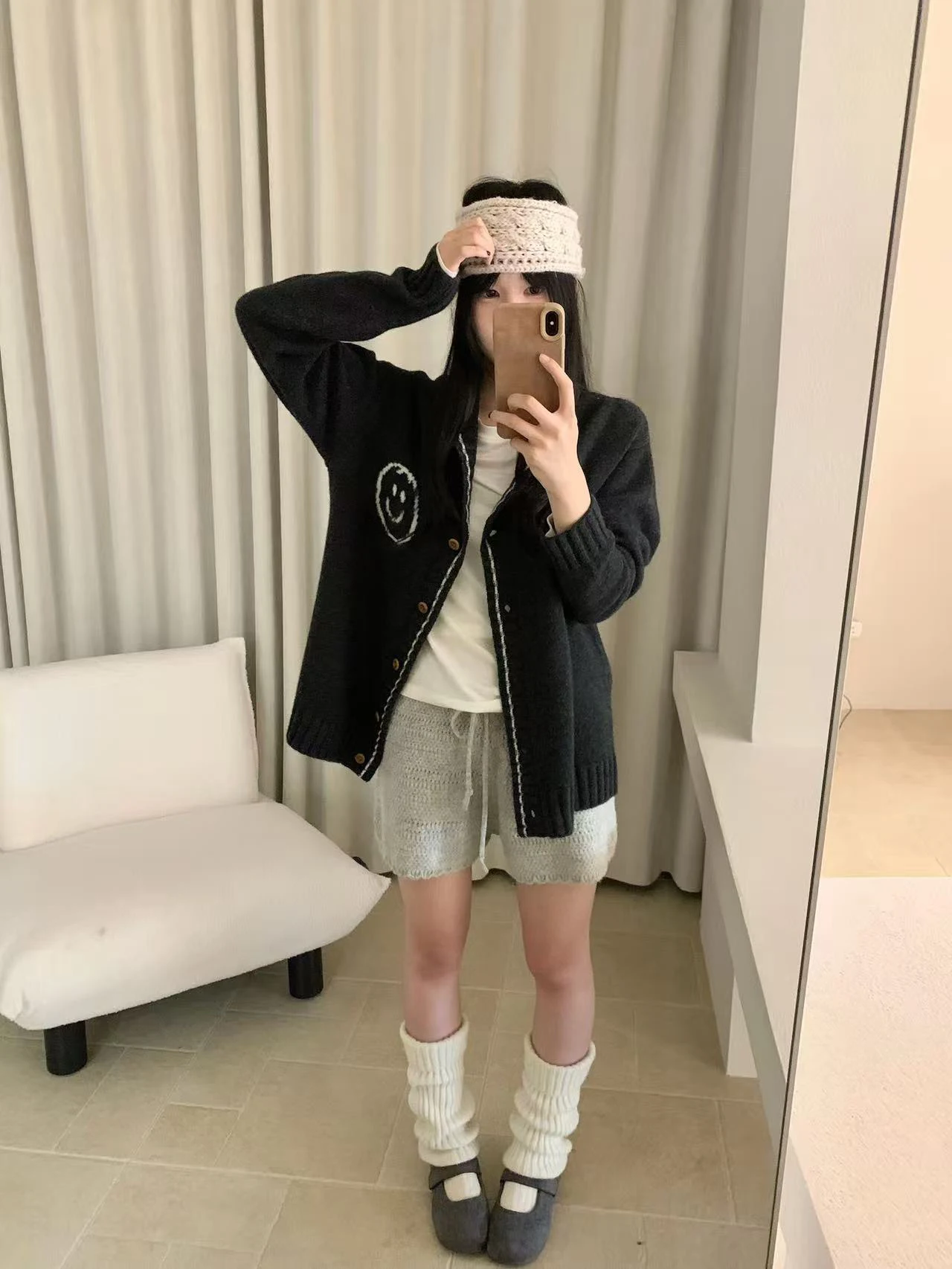 

Шерстяной вязаный свитер с цветными вставками и воротником, приталенный, осенне-зимний, женский, теплый, с длинными рукавами, на пуговицах