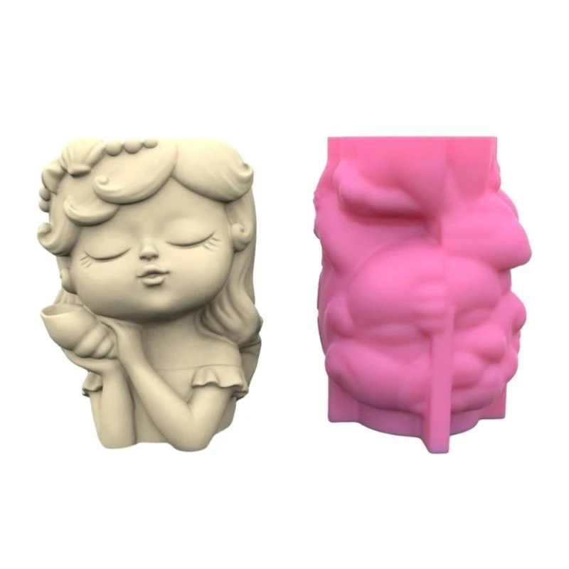 

Цветочный горшок Силиконовая плесень раковина для девушки цветочные эпоксидные смоля