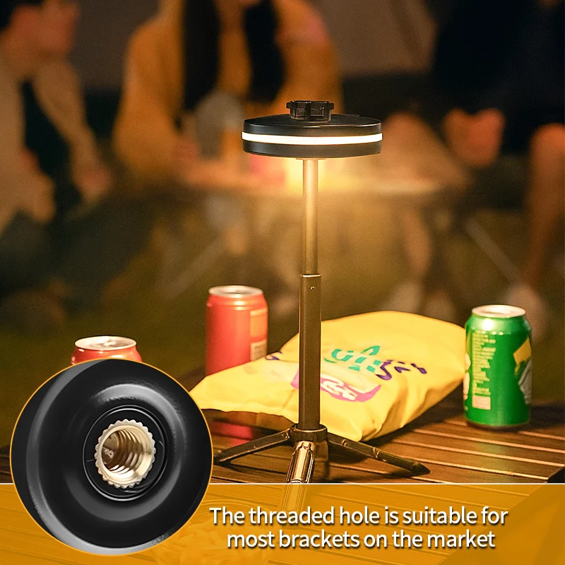 Luz de Camping al aire libre impermeable recargable portátil con gancho de Clip imán ambiente RGB multifuncional para acampar