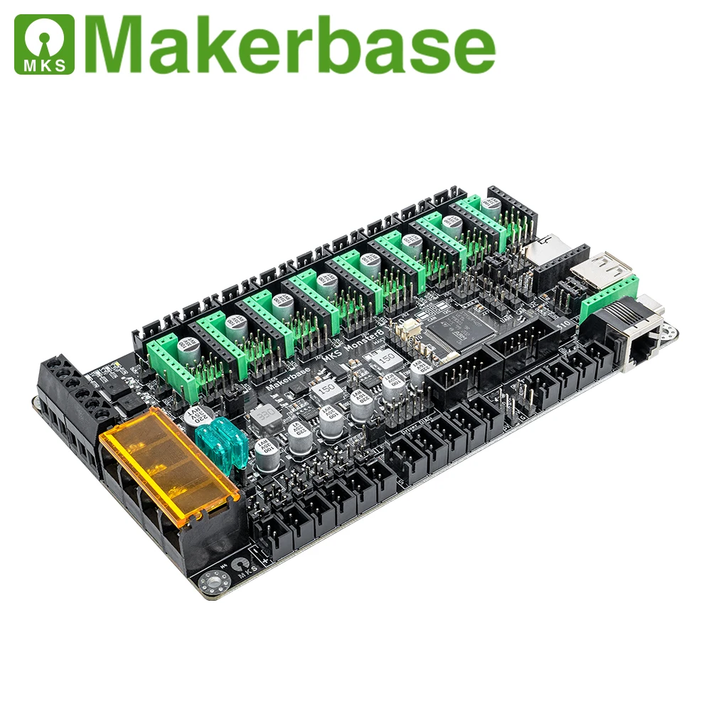 Makerbase-mks monster8 v2 cartão de controle, 3d peças da impressora, tmc2209 para voron vs polvo aranha, 32bit