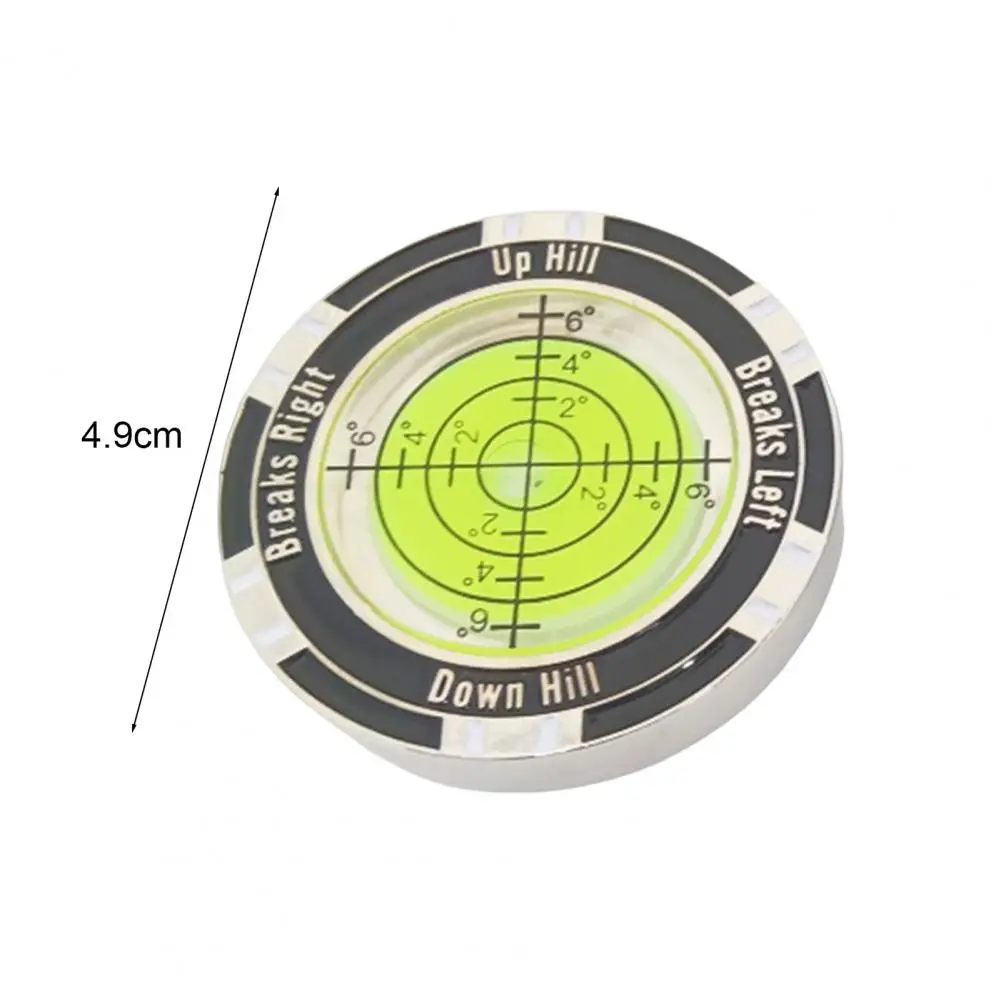 قارئ جولف أخضر مغناطيسي 4.9 سم عالي الدقة بحجم صغير وخفيف الوزن ومحمول على مستوى الفقاعات يساعد على القراءة الخضراء