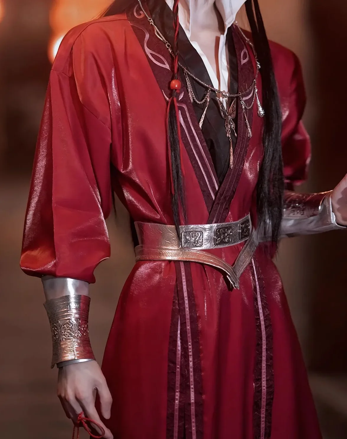 Cosplay en Stock disfraz de Cosplay de Hua Cheng bendición oficial del cielo Tian Guan Ci Fu Hanfu San Lang Huacheng trajes con ojales