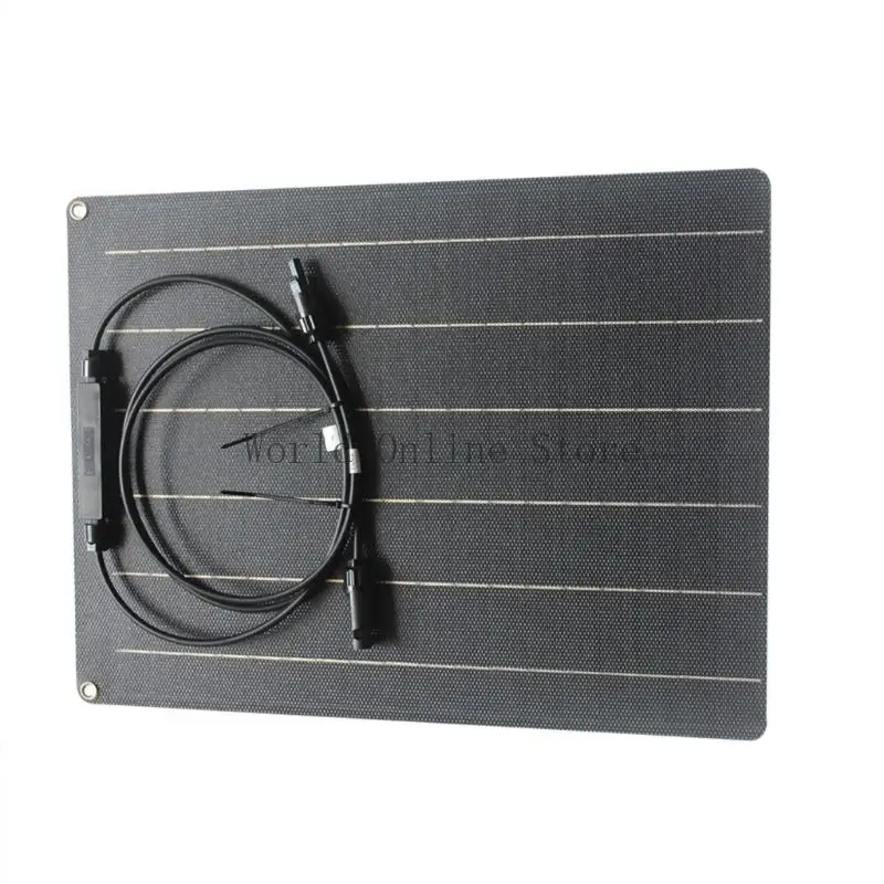 

Lightweight Flexible 30W Solar Panel Outdoor Waterproof Compatible for Mobile Devices 12V Systems 87HC