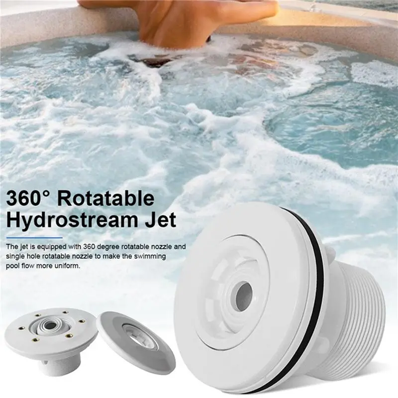 A89E-2X Outdoor Swimming Pool Nozzle Accessories 360-Degree Rotatable Return Jet Water Massage Nozzle Swimming Pool