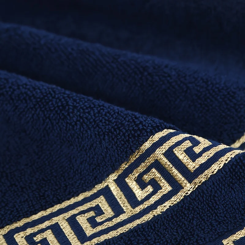 140x70cm Embroidered Big Blue Bath Towels Wholesale Cotton Bathroom Towel Cover Personalized Sport Gift Towels 수건 세트 Toallas