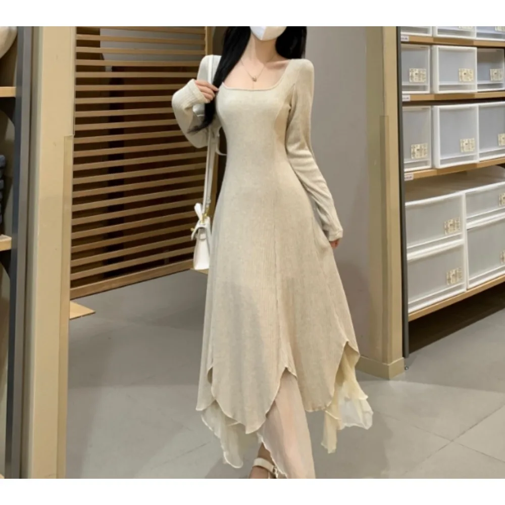 

Elegant Vintage asymmetrical mesh long sleeve fairycore Evening High Street Plus Size women clothing