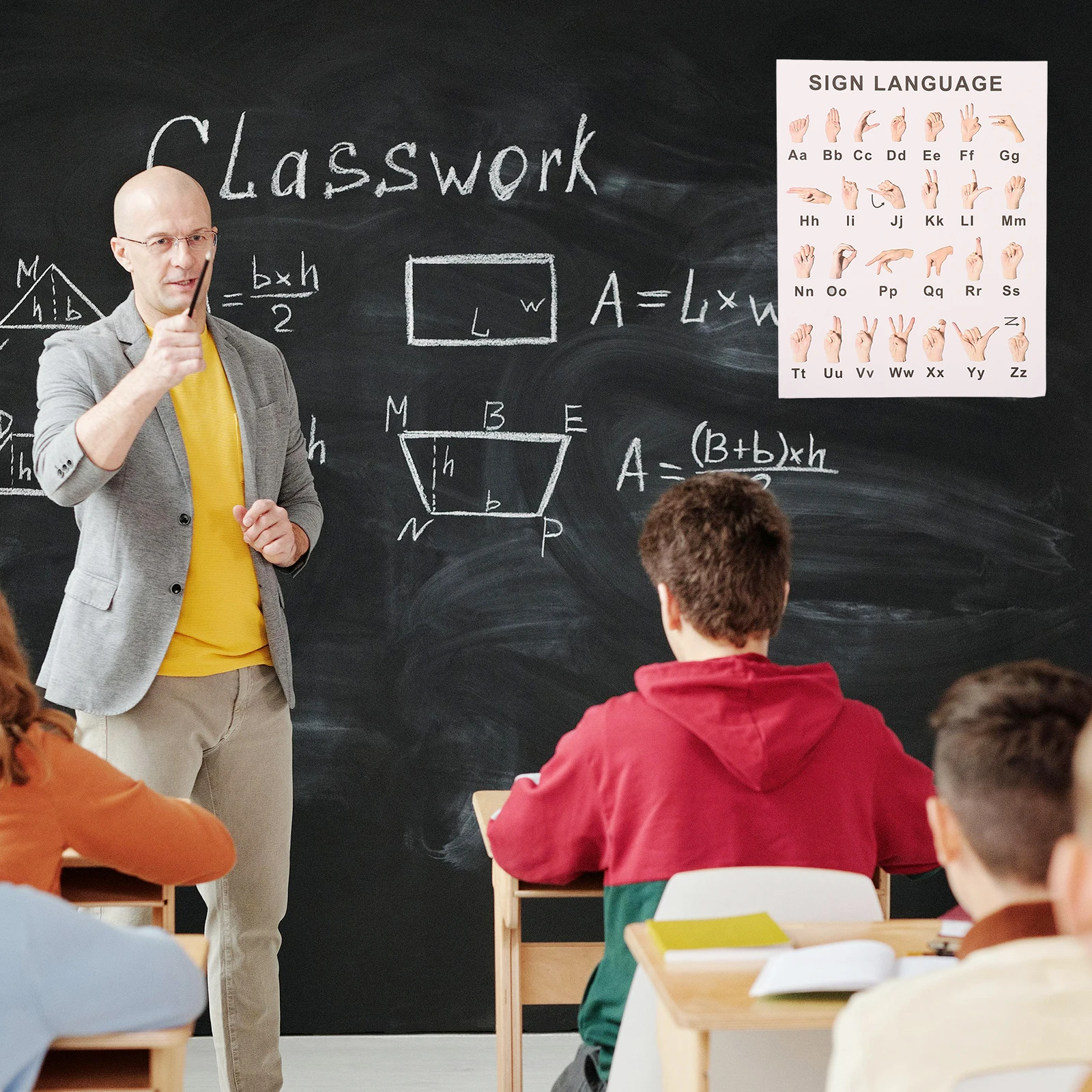 

Gesture Language Learning Posters 8 Sheets Asl Alphabet for Classrooms Homes Educational Decor Gesture Language Poster