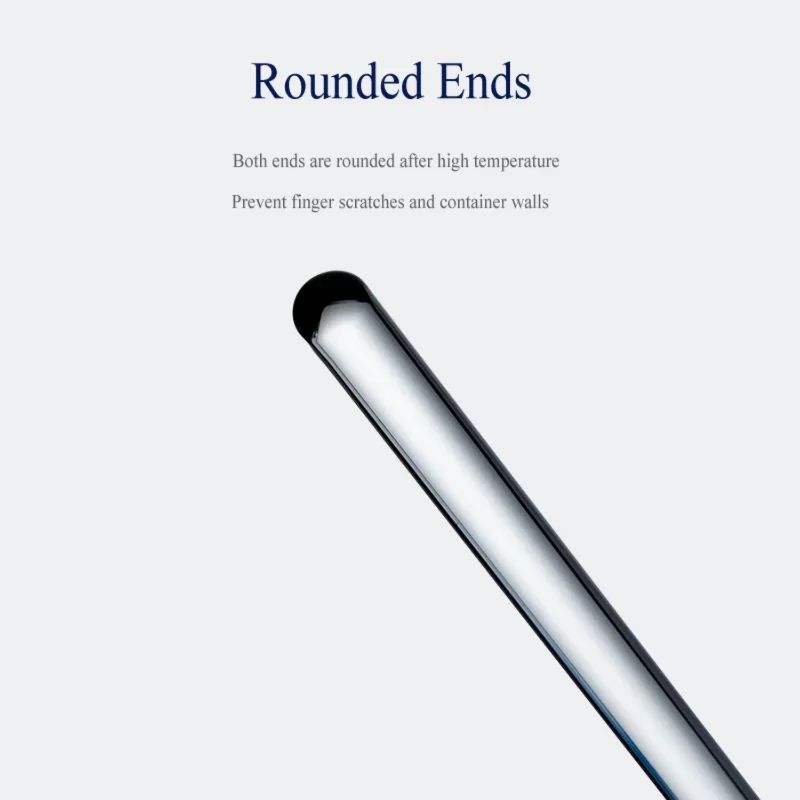 10pcs Lab Borosilicate Glass Stirring Rods Solid Round Head Transparent Stirrer High Temperature Resistant for Chemistry Lab