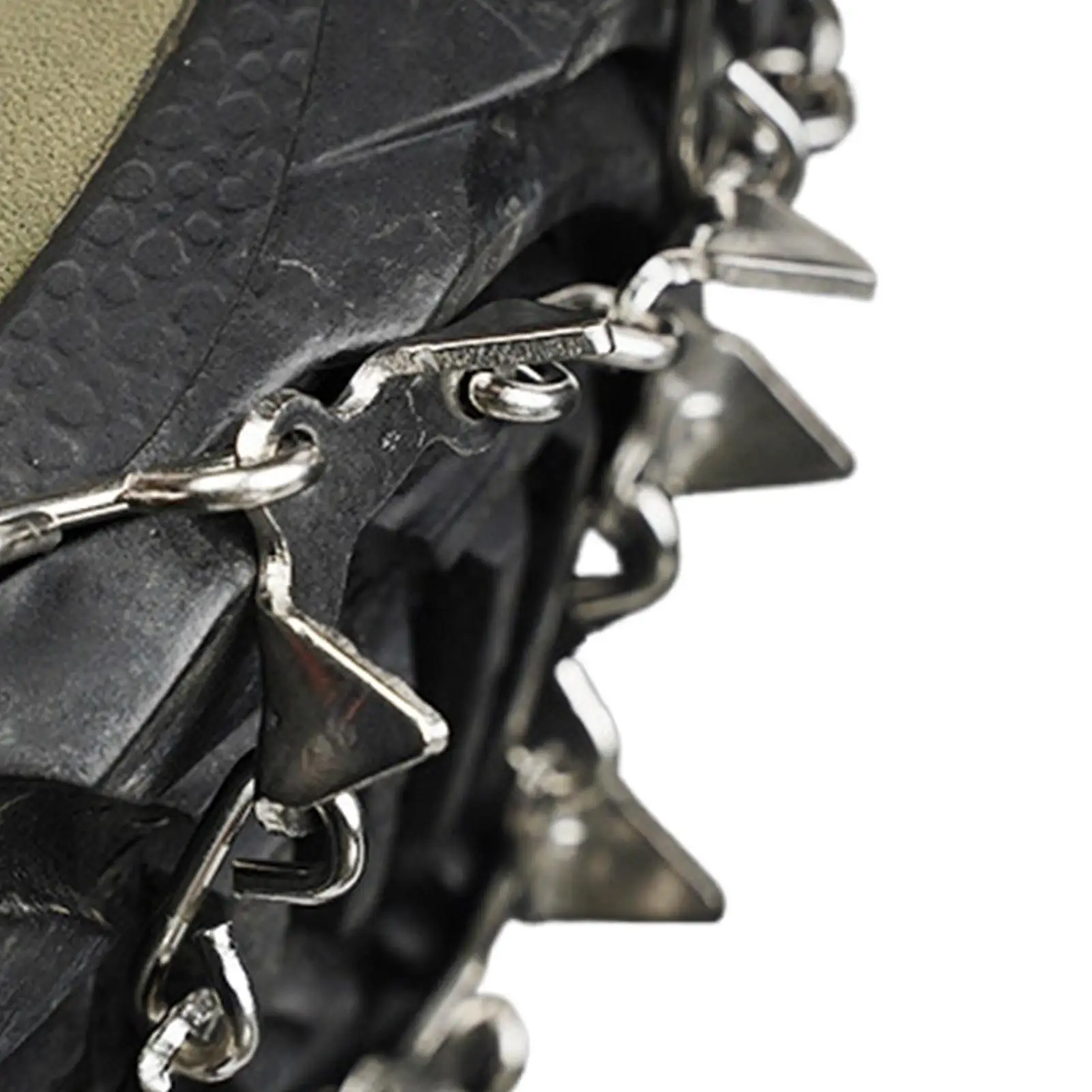 حذاء الجليد غير قابل للانزلاق من الفولاذ المقاوم للصدأ، حذاء الثلج والثلج لصيد الأسماك والمشي وتسلق الجبال والمشي لمسافات طويلة والسفر والتسلق