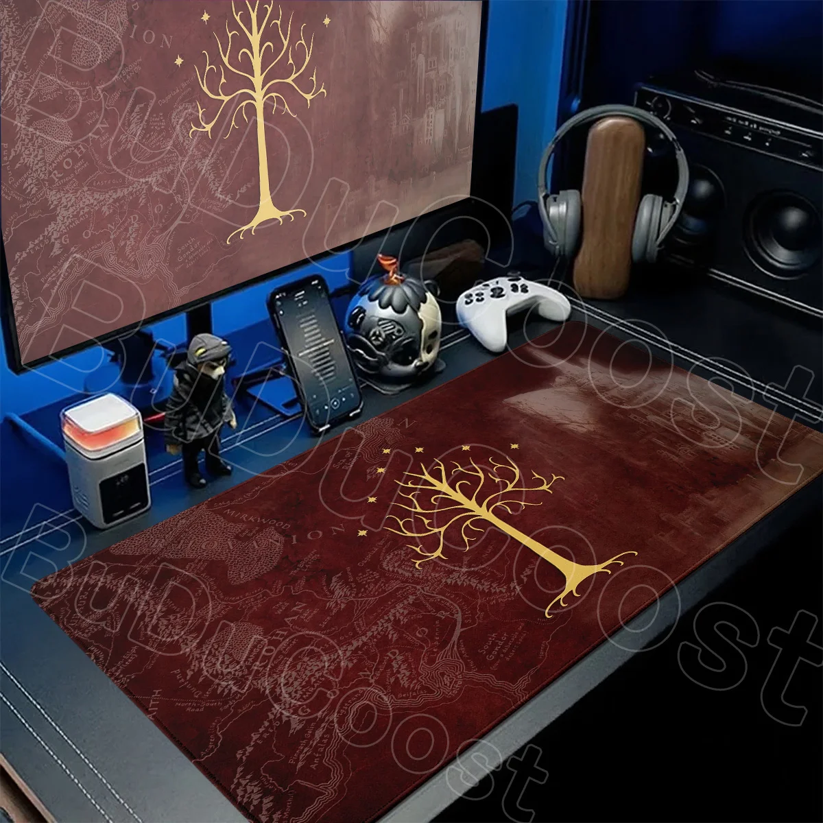 Black Mouse Pad Speed Laptop Gamer Office Non-slip Carpet HD Print L-lord of the Rings Keyboard Mats Pc Gaming Setup Accessories