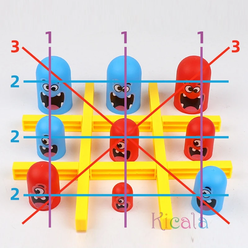 Tic Tac Toe Big Eat juego de mesa de Gobble pequeño, juguetes educativos interactivos para padres e hijos, regalos de Navidad, juegos familiares