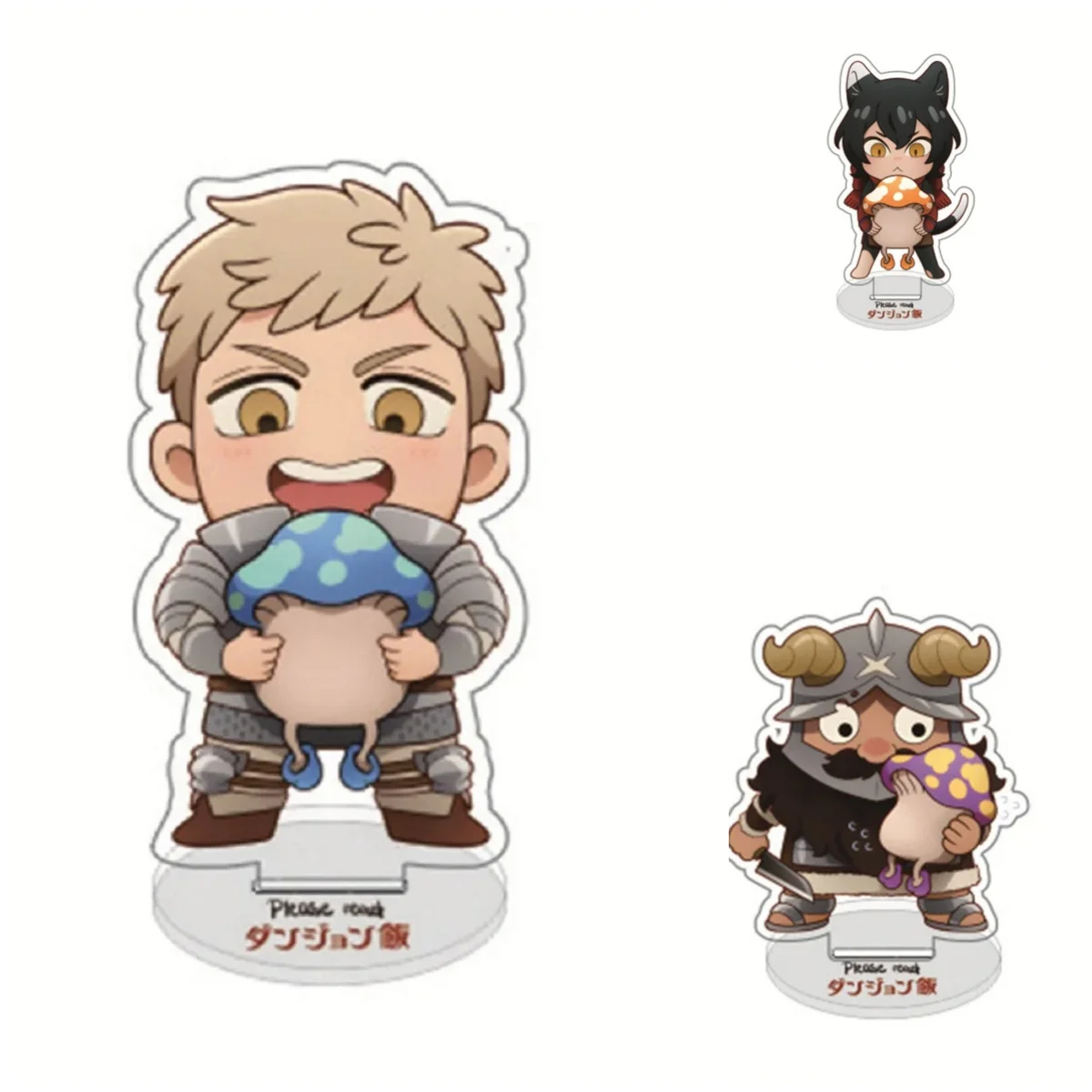 Cute 10cm Anime Delicious in Dungeon Marcille Laios Senshi Chilchuck Falin Game Acrylic Stand Ornament Collection Souvenir Gitf