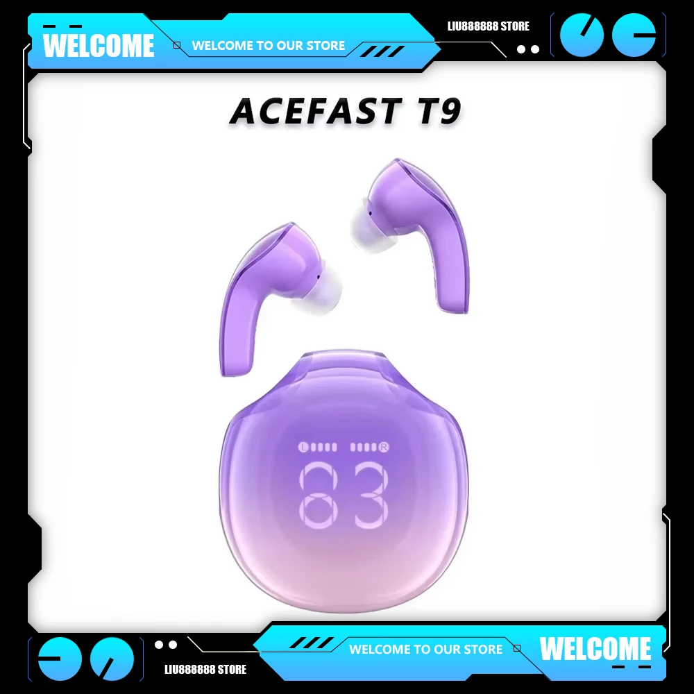 

ACEFAST T9 Bluetooth беспроводные наушники Bluetooth 5,3 стерео объемный звук шумоподавление Hi Res наушники IPX4 водонепроницаемая гарнитура подарок