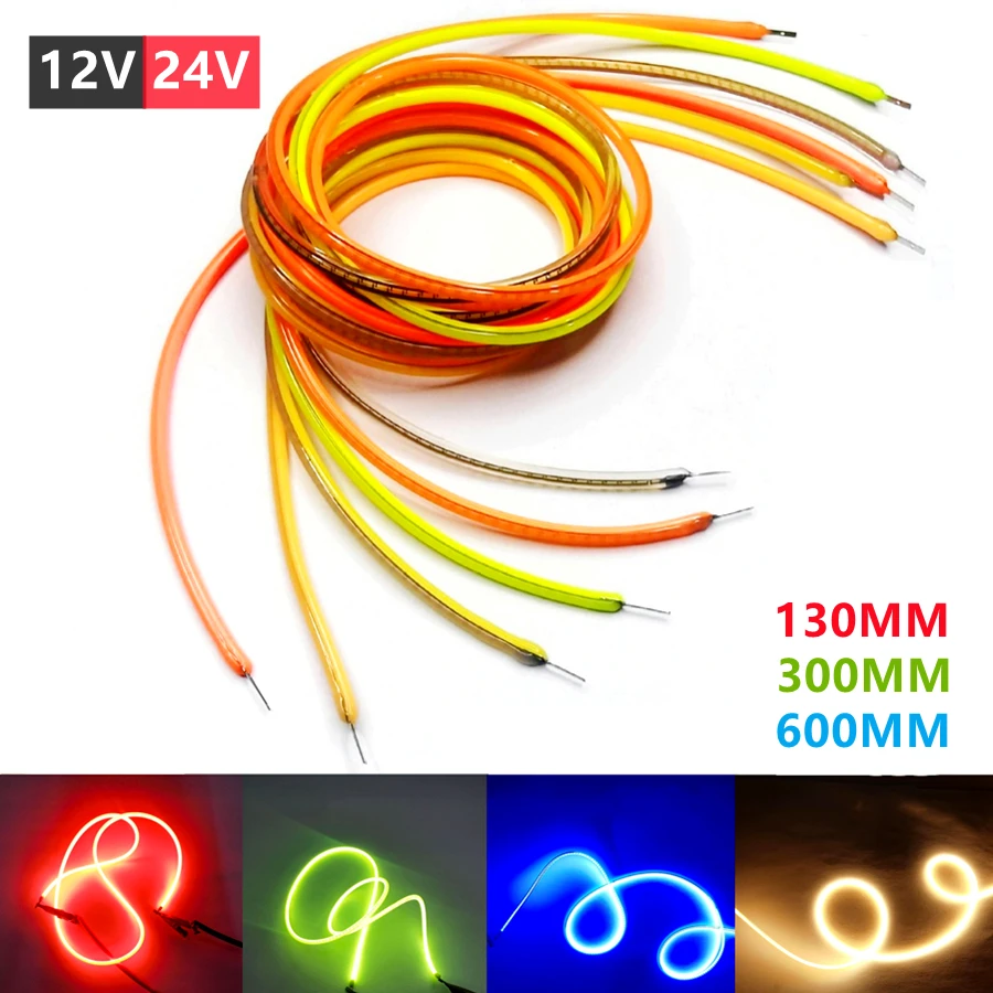 12V 24V LED Flexible Ultra Slim Filament Spiral Bulb Filament DIY Retro Edison Bulb Parts Diode Light Strip Decoration Red Blue