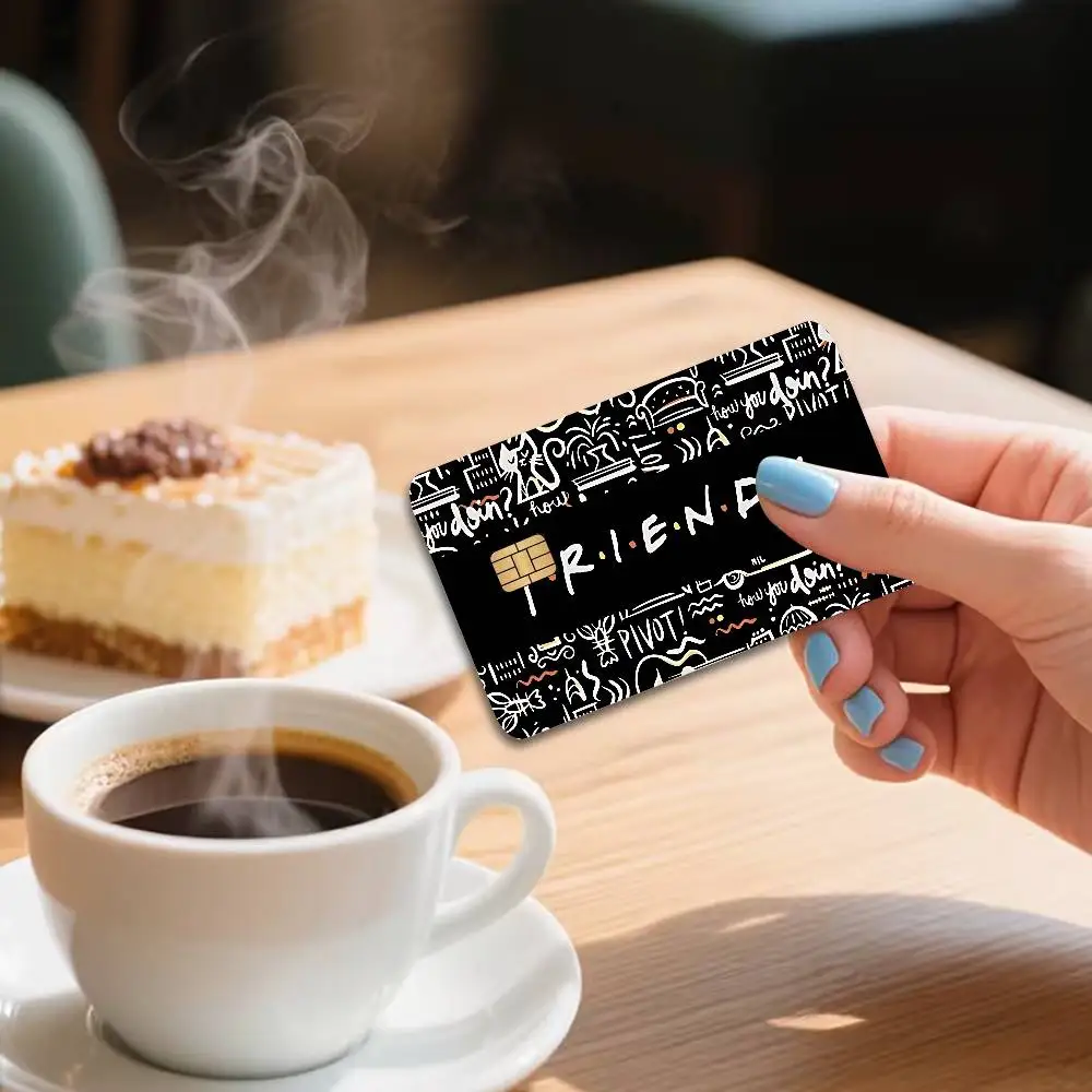 Classic F-Friends Series TV Anime Front Cover Film Sticker Skin for Credit Debit Card Small Large Chip