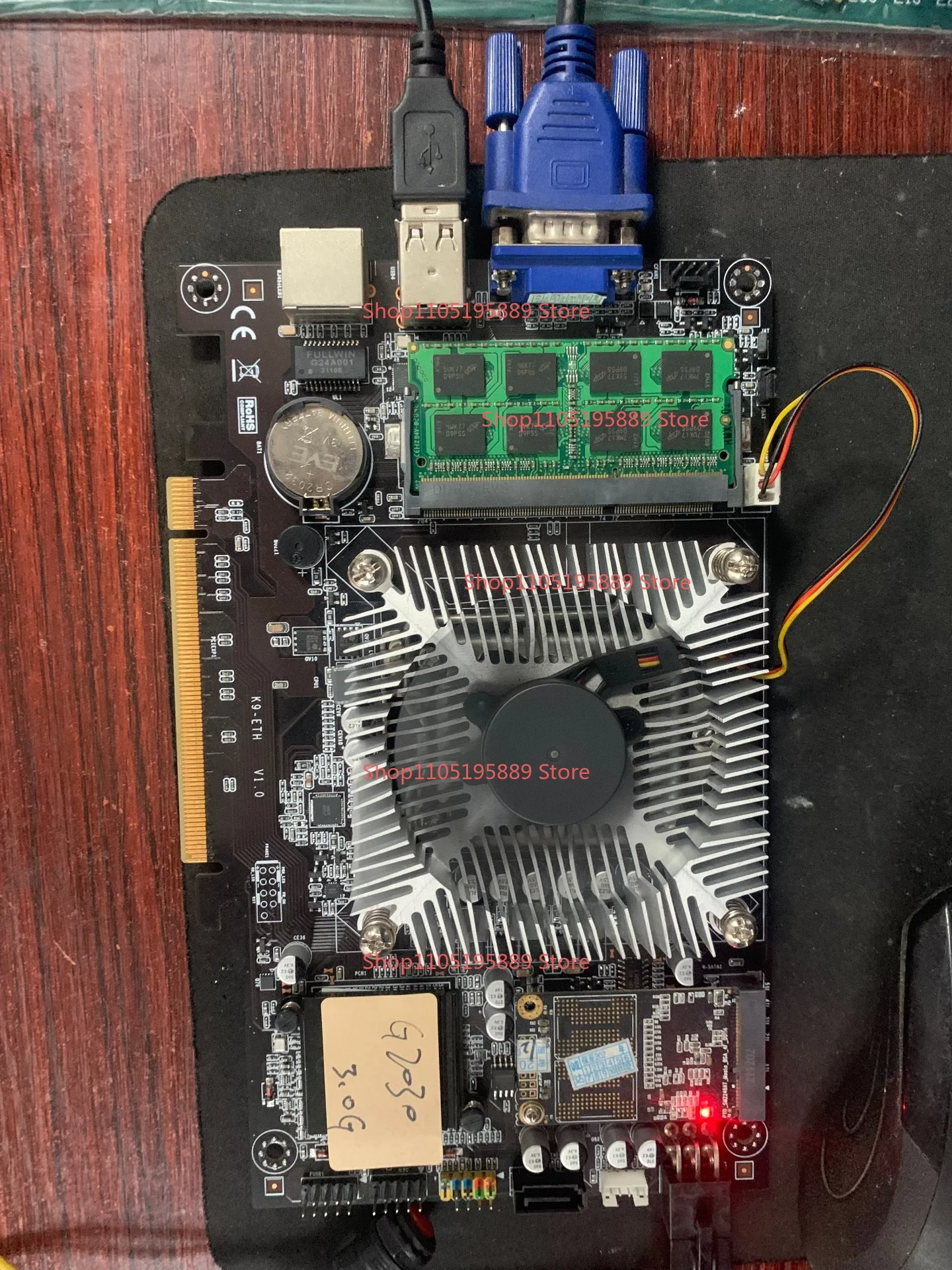 For Super New K9-ETH B75 Industrial Control Small Main Board + 64g Small Solid State M + Sata128G Small Hard Disk + Memory 4G