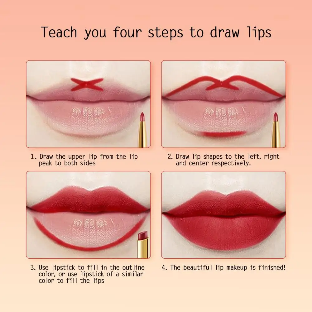 Double-ended Red Lip Liner Matte Velvet Lipstick Waterproof Long Lasting Sexy Nude Lipsticks Makeup Cosmetics