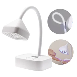 Mini UV LED Nail Lamp Rechargeable 27W UV Light for Gel Nails Cordless Portable Nail Dryer 360°Rotatable Polish Curing Lamp