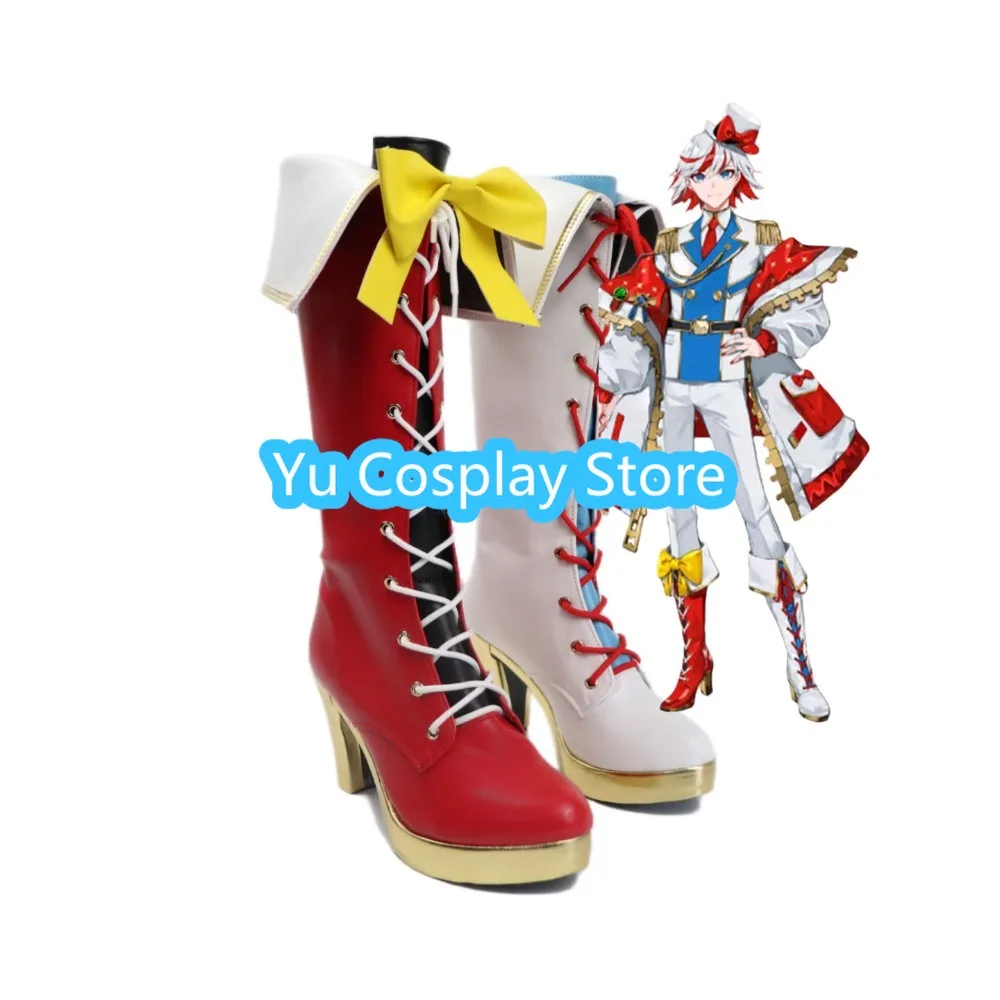 

Game Fragaria Memories Hallritt Role Playing Boots Knight Shoes Custom Men's Game Anime Party Halloween