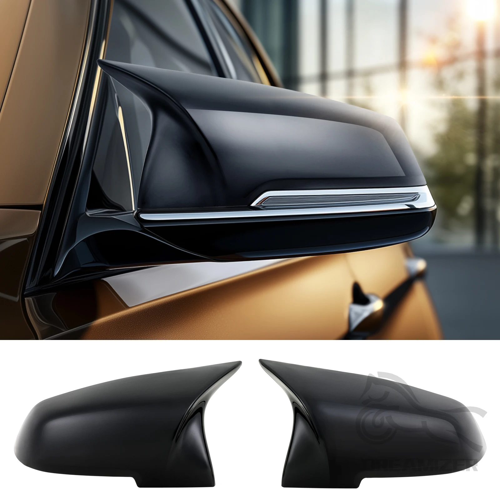 1 Pair Car Side Rearview Mirror Cover Cap for BMW Series 1 2 3 4 X M 220i 328i 420i F20 F21 F22 F23 F30 F32 F33 F36 X1