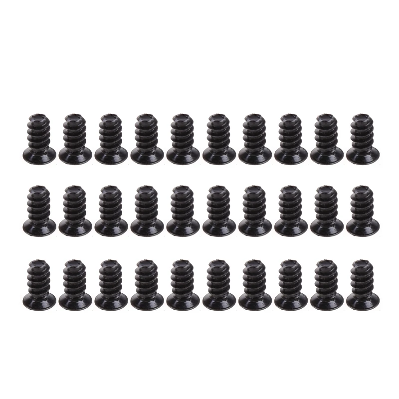 B0KA 30 Pieces for CASE Fan Screws Fan Mounting Screw Radiator Screw Flat for Head Tapping Screw Set Water Cooling Radiator D
