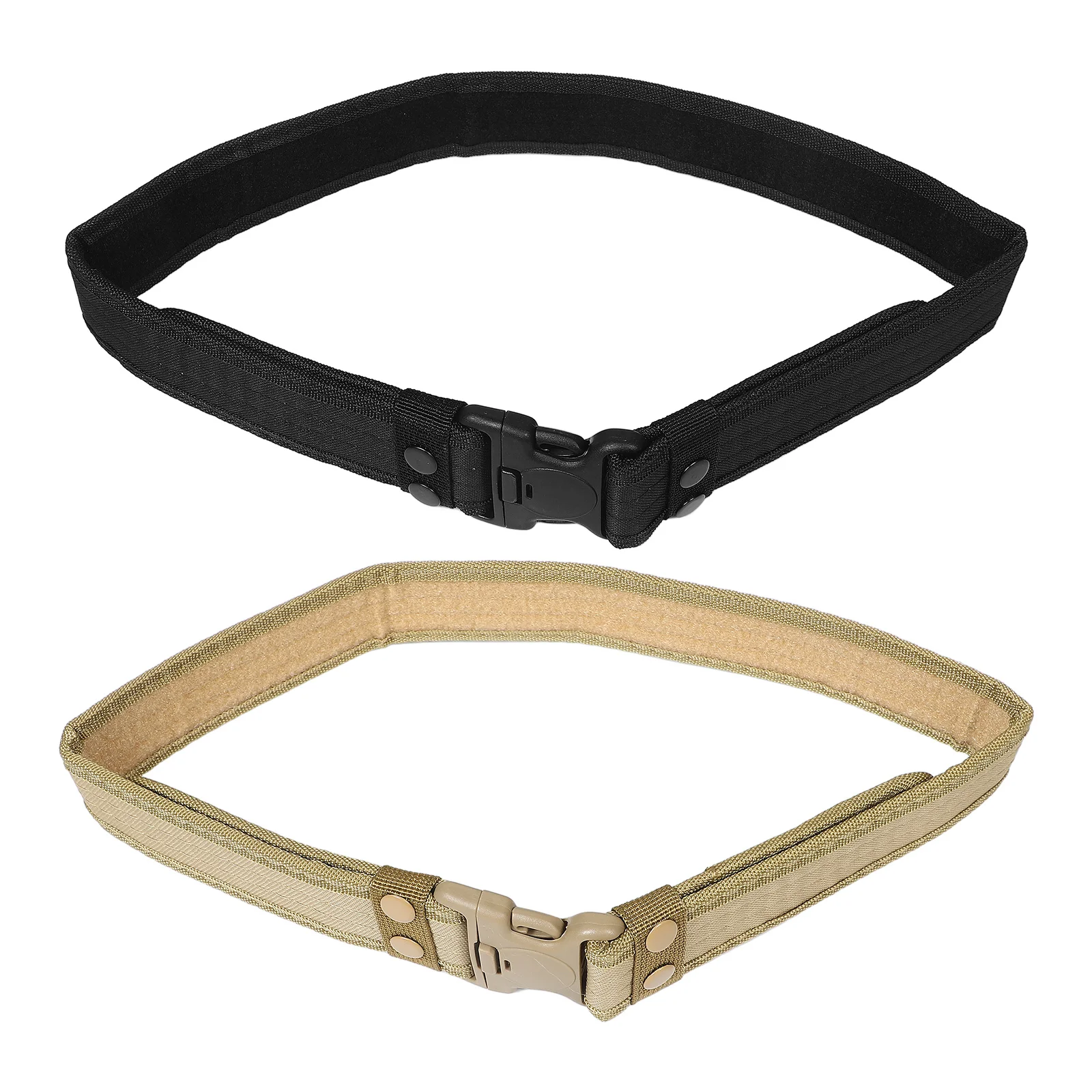 

2 Pcs Tactical Belt Adjustable Utility Belt for Men Women Breathable Durable Outdoor Sports Hiking Camping Mountaineering Waist