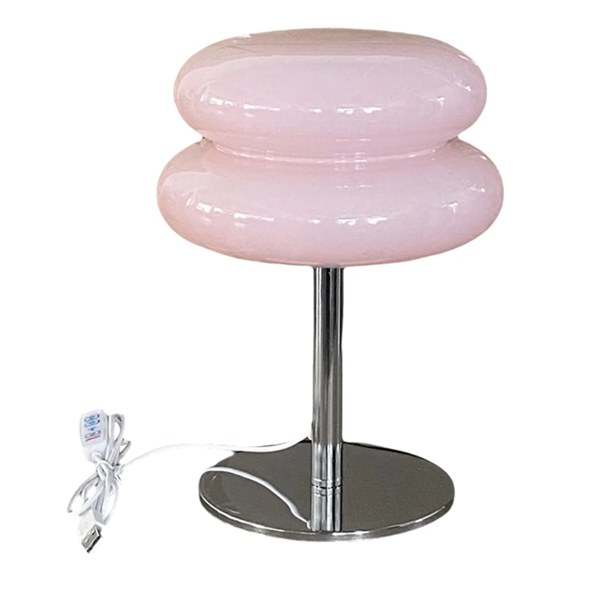 

AB31 Retro Egg Tart Lamp Mid Century Modern Mushroom Lamp USB Desk Lamp Trichromatic Dimming Living Room Atmosphere Lamps C