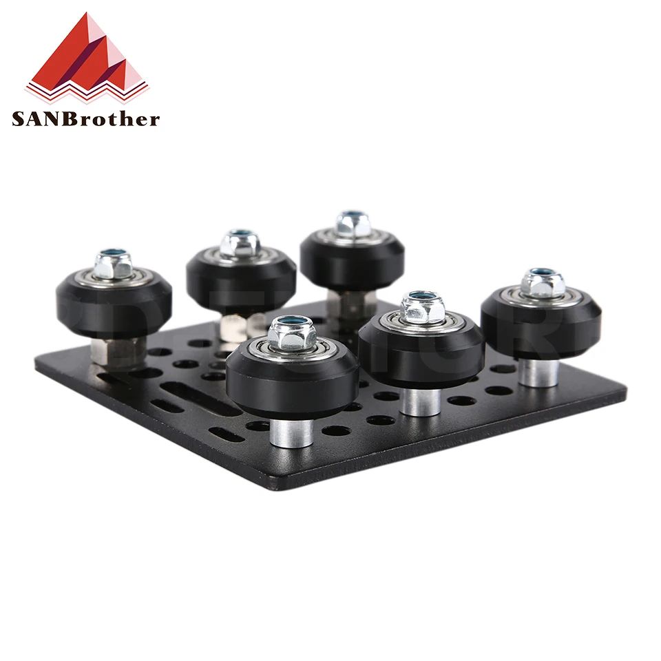 2040 V-Slot Gantry Set Aluminium 40-40mm Gantry Plate with VSlot Solid Wheel POM Kit for Profiles CNC Machine 3D Printer Part