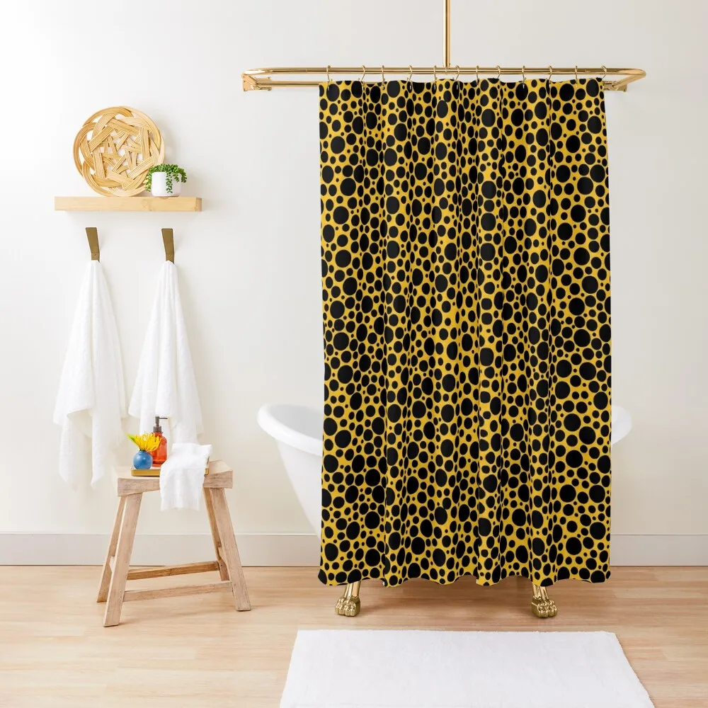 

Black polka dots on yellow background Shower Curtain Cute Shower For Bathrooms For The Bathroom Bathtub Curtain